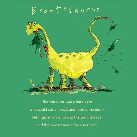 Brontosaurus Greeting Card, 15cm