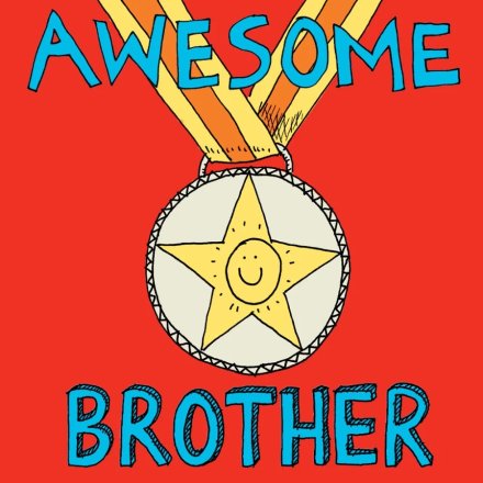 Medal Awesome Brother Card, 15cm