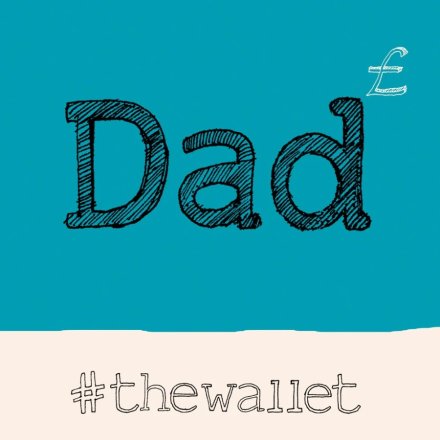 Dad Hashtag The Wallet Greeting Card, 15cm