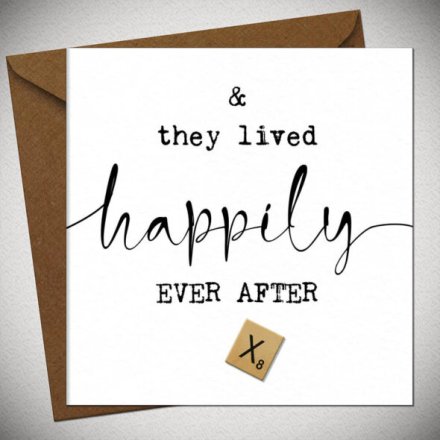 Happily Ever After Scrabble Card, 15cm