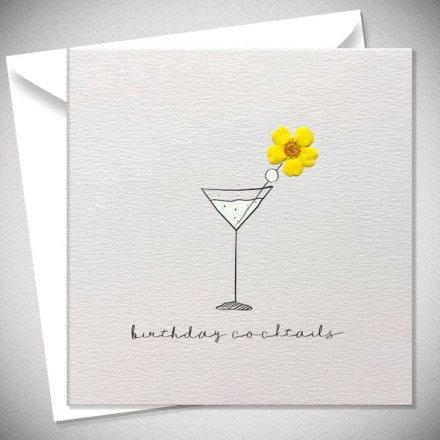 Birthday Cocktails Greeting Card, 15cm