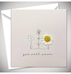 Wish someone a speedy recovery with this floral get well greeting card.