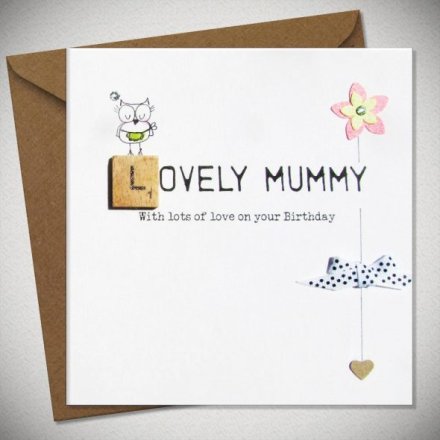 Mummy Owl Birthday Card, 15cm