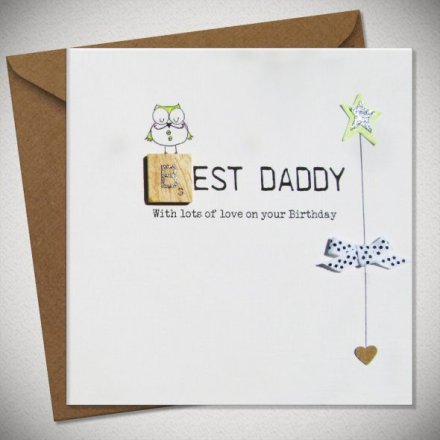Daddy Scrabble Greeting Card, 15cm