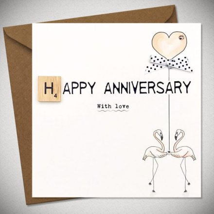 Anniversary With Love Greeting Card, 15cm