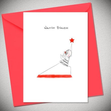 Brave Strong Girl Power Greeting Card