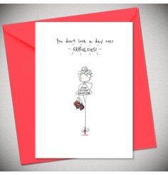 A charming complimenting greeting card for a female.