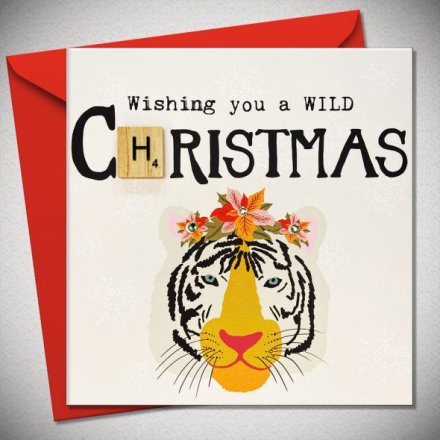 Wishing You A Wild Christmas Greeting Card, 15cm