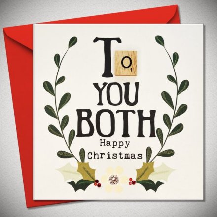 Happy Christmas To You Both Greeting Card, 15cm