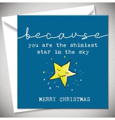 A festive greeting card from the because range. Perfect for sending some love this festive season. 