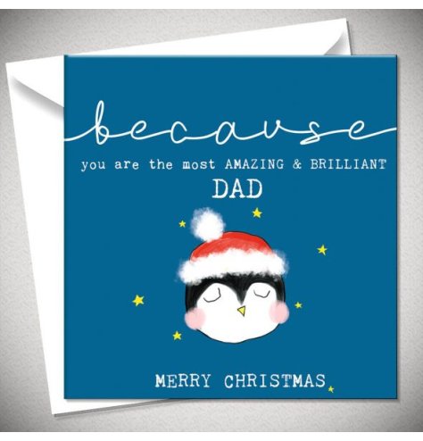Make Dads smile this Christmas with this cute greeting card. It has cute wording and a little penguin illustration