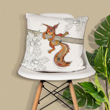 Bug Art Sammie Squirrel Cushion, 43cm