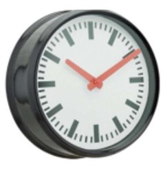 This Black & Red Wall Clock is the perfect addition to any room.