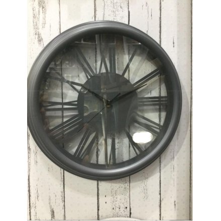 35cm 2 Asstd Round Glass Clock