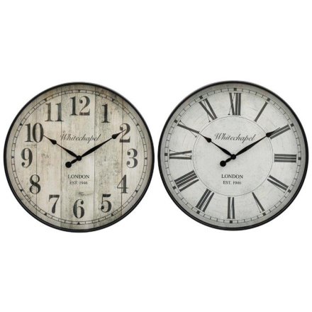 This vintage-inspired wall clock adds charm to any home. 