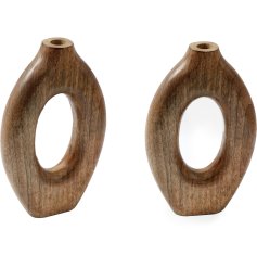 Oval Wooden Vase is the perfect addition to any home!