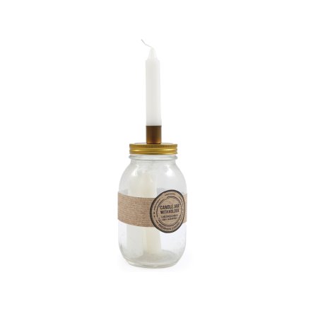 Five Ivory Candles In Jar