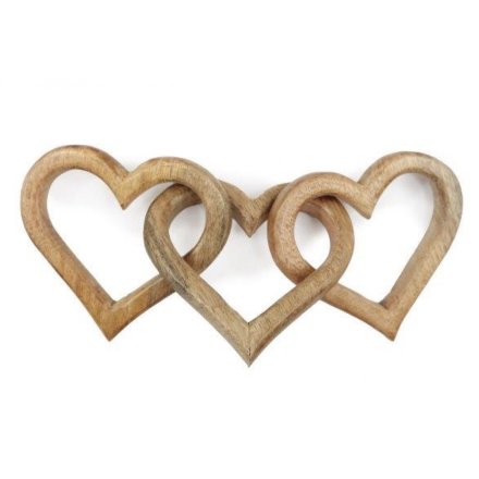 30cm, Wooden Heart Chains