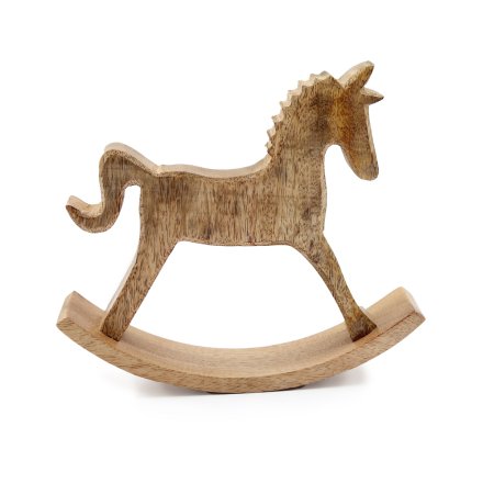 21cm, Wooden Rocking Horse