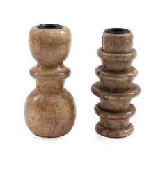 A Wooden Ribbed Candle Holder is the perfect for adding a natural charm to any home decor.