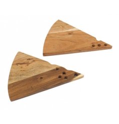 This Wooden Cheese Shape Board is the perfect addition to your kitchen!