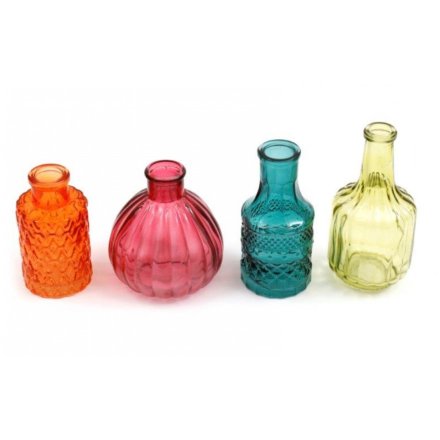 Posy Boho Vase Bottles, S/4 12.5cm