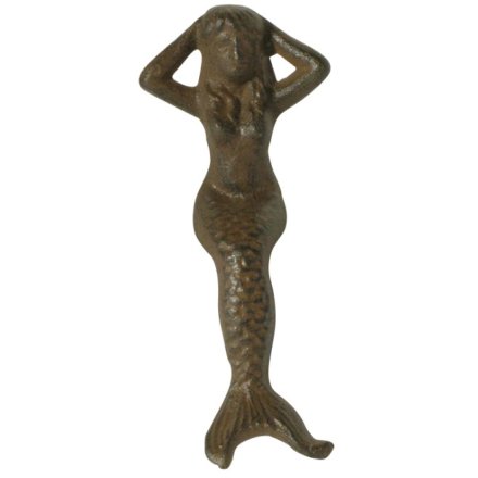 Cast Iron Mermaid Shelf-Sitter 12cm