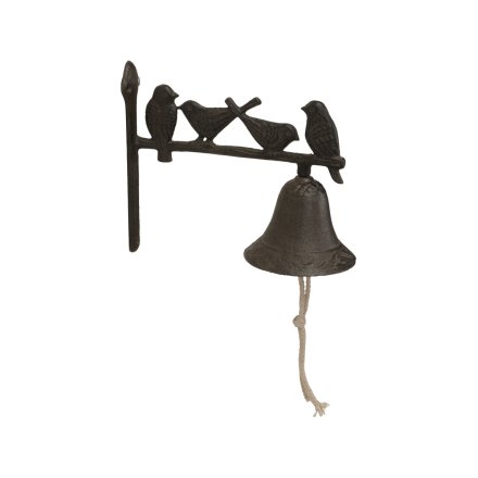 Cast Iron Bell with Birds