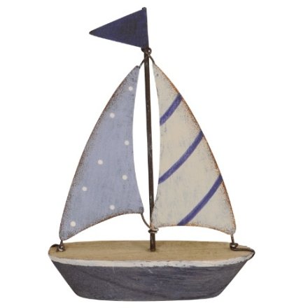 Sail Boat Ornament, 13cm