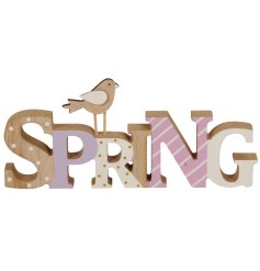 Welcome in spring with this cheerful wooden sign!