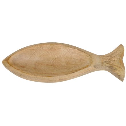 25cm Wooden Fish Tray