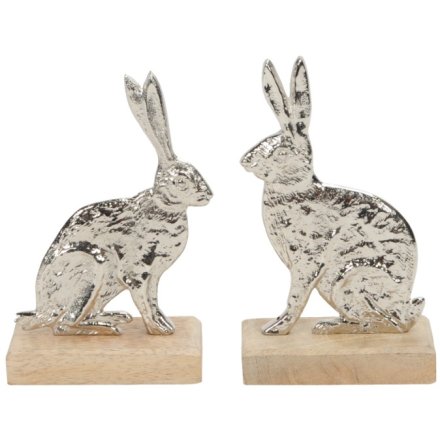 2/A Rabbits on Wooden Base