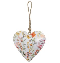 Spring Floral Heart Hanger is the perfect way to add a touch of floral charm to the home.