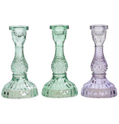 These Pastel Glass Candle Holders are the perfect way to add a touch of colour and style to any room.