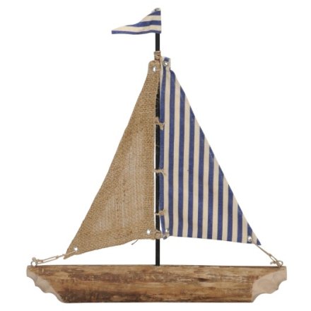 41cm, Wooden Sailing Boat