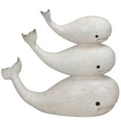 This stunning nautical whale ornament is the perfect way to bring a touch of the coastal charm into the home. 