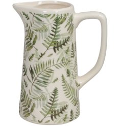 Decorative Jug with Fern leaves 