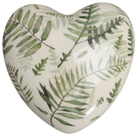 Fern Decorative Heart, 11.5cm