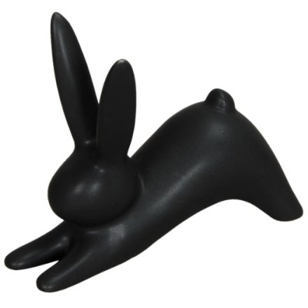 Downward Rabbit in Black, 10.5cm