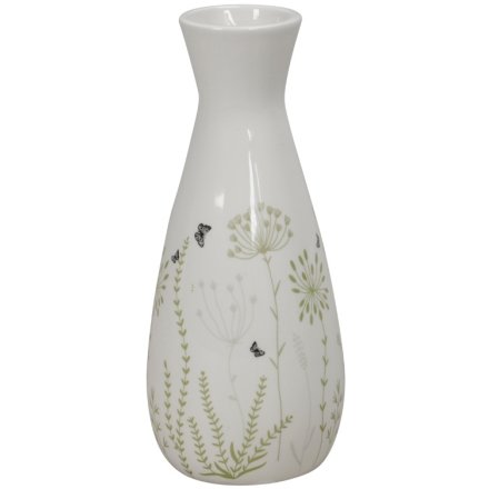 White Flower Vase, 16.5cm