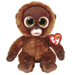 A fluffy monkey with glittery eyes from the TY range. Chessie the monkey, a cute collectable and companion for a child.