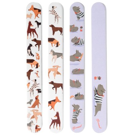 In a display box for an easy pick up line. A manicure nail file with the Barks Dog design.