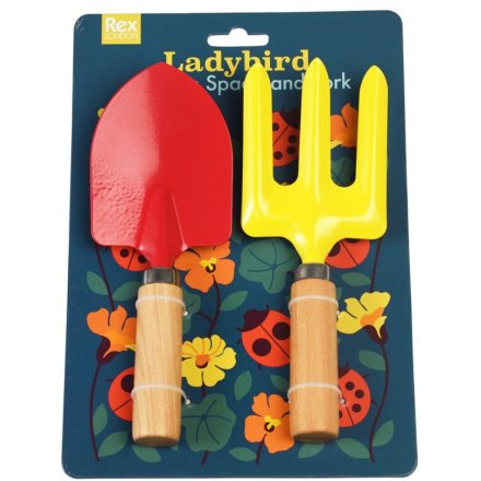 A pair of lightweight gardening tools, a great gift idea for a child to introduce them to gardening. 
