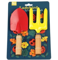 A pair of lightweight gardening tools, a great gift idea for a child to introduce them to gardening. 