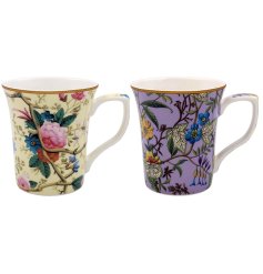This William Kilburn floral mugs set of 2 is perfect for adding a touch of elegance to the kitchen.