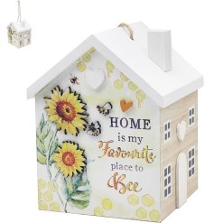 Cheer up the home with this Bee Happy Doorstop! Solid wood with a bright yellow bee design.