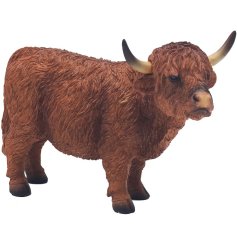A lovely rustic country style ornament featuring a proud standing highland cow. 