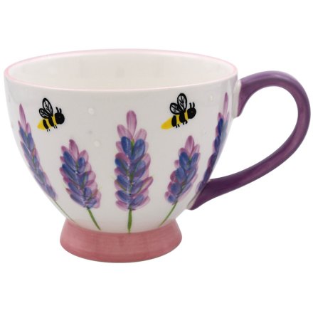 Lavender & Bees Footed Mug,15cm