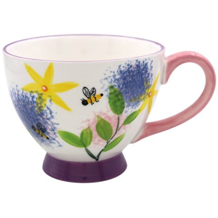 Alliums & Bees Footed Mug