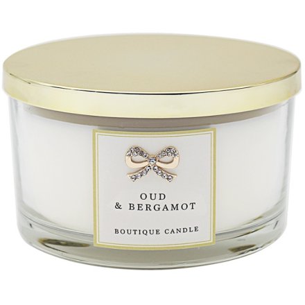 Oud & Bergamot Candle, Double Wick